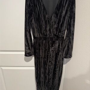 a new day Velvet Black Long Sleeve Dress